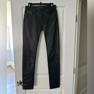 Leather….Ralph Lauren Blue Label Black Leather Skinny Pants